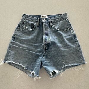 Agolde Classic Blue Denim Shorts
